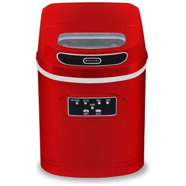 Imagem de Máquina de Gelo Compacta Portátil com Capacidade para 12 kg em 24H, 110V 120W, Whynter IMC270MB, Vermelha