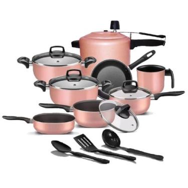 Imagem de Conjunto de Panelas Antiaderente Marpal Classic Original, Rose