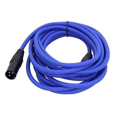Imagem de RiToEasysports Cabo XLR, Cabo de Microfone XLR de 20 Pés Macho para Cabos de áudio Profissionais Femininos Com Núcleo de Cobre Puro para Aplicações de Campo de Estúdio (BLUE)