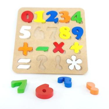 Imagem de Brinquedo Educativo Números em MDF - Fabrica Da Imaginação