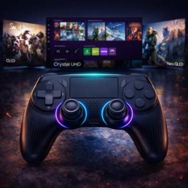 Imagem de Controle Bluetooth para PC e Smart TV Samsung, LG, TCL, Phillips, Android, Google TV, Tyzen, Qled, 4K, 3 em 1, Gaming Hub, Game Pass, Geforce Now