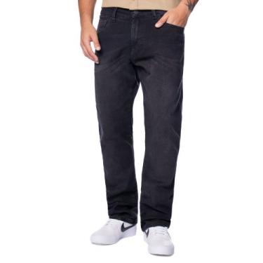 Imagem de Calça Jeans Masculina Gangster Modelagem Reta Preto, Preto, 42