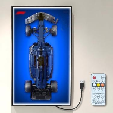 Imagem de WETCEAOM Display Wallboard for Lego Technic with LED Light, Compatible with F1 Car Frame, Wall Art for Lego Car Wall Mount Display Lover(No Model!)