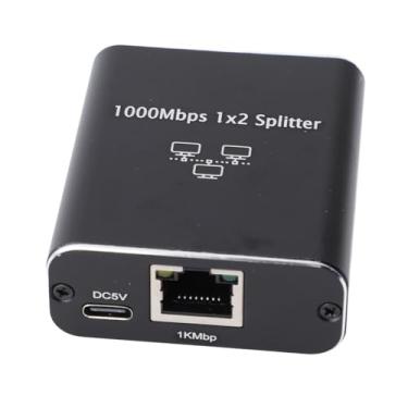 Imagem de Generic Divisor de Rede Gigabit, Escudo de Liga de Alumínio Plug and Play Menos Interferência Divisor de Conector Rj45 para Console de Jogos de Tv de Computador (1 a 2)