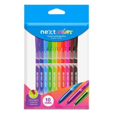 Imagem de Caneta Esferográfica Next Colors 10 Unidades 0.7mm - Cis