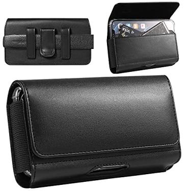 Imagem de Coldre para celular de couro PU com presilha para cinto compatível com Galaxy S23 S22 Ultra A03s A12 A13 A14 A23 A32 Moto G Power Stylus Pure Edge OnePlus 11 10T 10 Pro Pixel 8 7 Pro Xiaomi 13 Pro