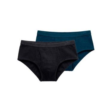 Imagem de Kit com 2 Cuecas Slip Lupo com Abertura 546-003 Colorido, Preto, GG