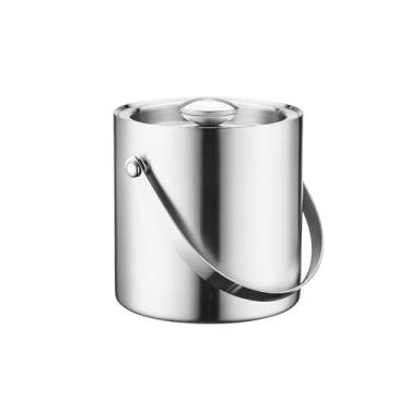 Imagem de Balde de gelo de aço inoxidável de camada dupla com tampa Balde de gelo multiuso para festa champanhe vinho cerveja champanhe balde (pequeno)