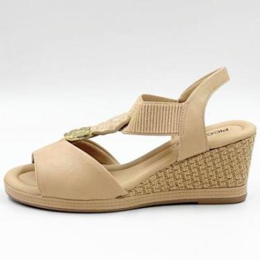 Imagem de Sandália Piccadilly Casual Anabela Feminina-Feminino
