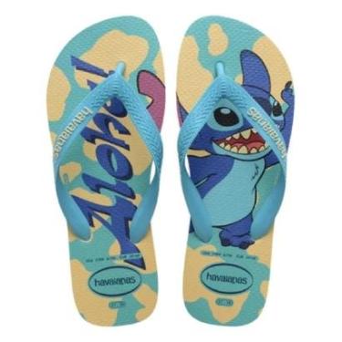 Imagem de Chinelo Infantil Menina Havaianas Top Stitch 4148941 Azul-Feminino
