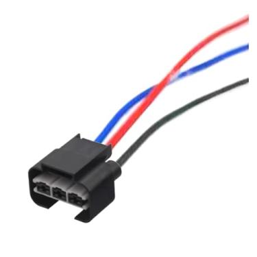 Imagem de SSXLSMYXGS Chicote de fios elétrico automotivo do fã do radiador do pino 1743271-2 1743757-2 de 3 com conector impermeável 12AWG de 20cm SSXLSMYXGS(3p female,1 set)