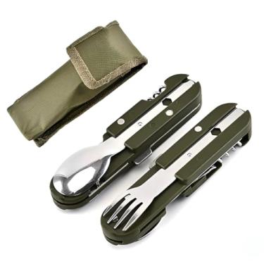 Imagem de Talheres Multifuncionais Estilo Canivete – Conjunto para Acampamento e Viagem (sto3243)