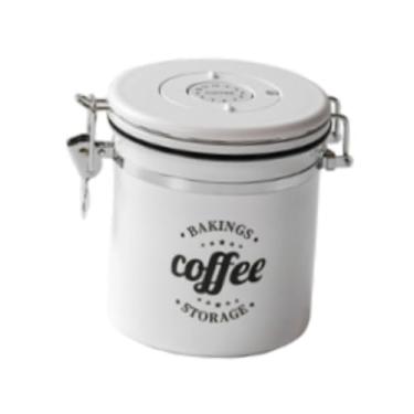 Imagem de AFXGUSD Pote Hermético para Café em aço Inoxidável com Dupla Vedação, Tampa com Marcador de Data E Trava de Ideal para Cozinhas, Escritórios E Viag, Médio