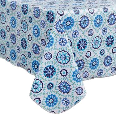 Imagem de Toalha de mesa de vinil resistente com forro de flanela, impermeável, à prova de óleo, toalha de mesa de plástico à prova de óleo, retângulo ou toalha de mesa quadrada para uso interno e externo