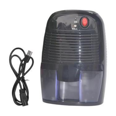 Imagem de XLWLLNJ Acessório desumidificador com tanque de água de 500 ml Presentes para quarto Poderoso Conveniente Baixo ruído Compacto, purificador de ar Secador de, Preto