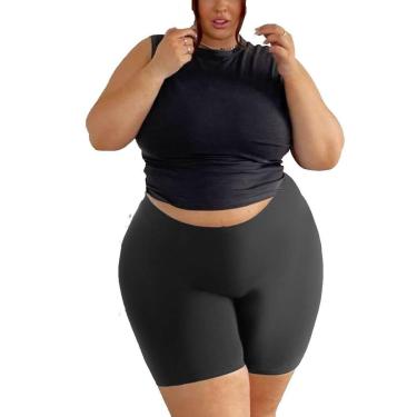 Imagem de Bermuda Ciclista Plus Size G1 Cintura Alta Conforto - Veste 48/50-Feminino