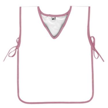 Imagem de Avental Escolar Infantil Branco Rosa Dac