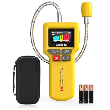 Imagem de Leakbee Detector de gás natural Y201-Pro, detector de vazamento de gás com pescoço de ganso de 30 cm, localizando a fonte de propano, gás natural e vazamento de gás combustível para casa e RV (bateria