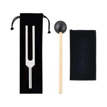 Imagem de Diapasão De 528 Hz Com Martelo De Silicone E Pano De Limpeza  Instrume