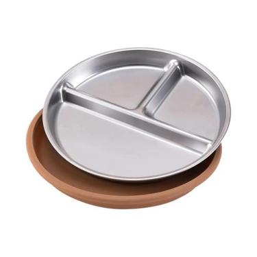 Imagem de Prato De Aço Inoxidável Para Crianças Com Sucção Destacável, Tigela De