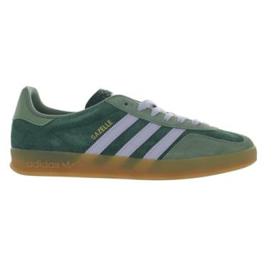 Imagem de adidas Gazelle Tênis masculino para uso interno, tamanho 43, cor: verde mineral/prata verde-escuro
