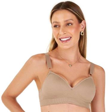 Imagem de Sutiã Comfort Base com Bojo sem Costura Bege Zee Rucci, 44