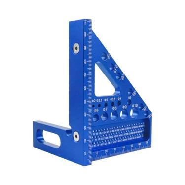 Imagem de Régua De Medição De Alumínio 3D Multiângulo 45/90 Graus De Alta Precis
