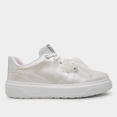 Imagem de Tênis Infantil Pampili Casual Menina, Branco, 28