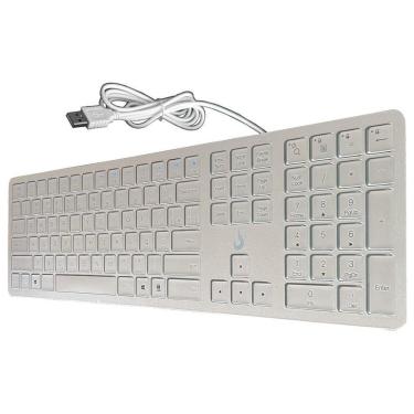 Imagem de Teclado Slim Rise Mode, USB, Prata - RM-TS-FS-Unissex