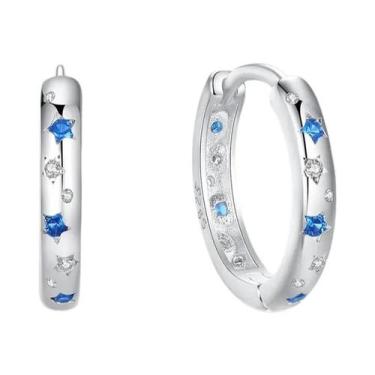 Imagem de Brincos De Argola Minimalistas Em Prata Esterlina 925 Com Fecho De Zir