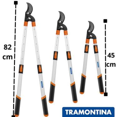Imagem de Tesoura Bypass Cabo Extensível Metálico Tesoura Poda Cabo Tramontina