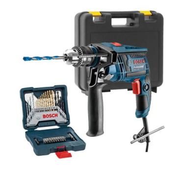 Imagem de Furadeira impacto 650w GSB 13 RE  Bosch GSB13RE + Maleta e Kit X-line,