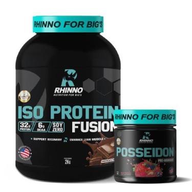 Imagem de Kit Iso Protein Fusion Chocolate + Pré Treino Posseidon Nutrition For 