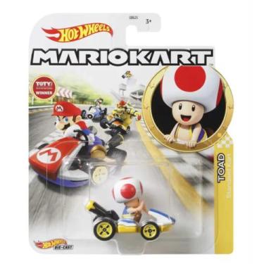 Imagem de Hot Wheels Mario Kart Toad Standard Coleção Original 1magnus, Branco, 