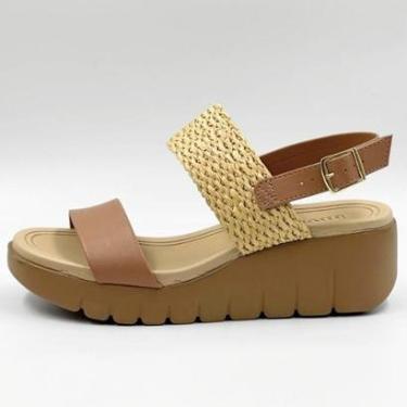 Imagem de Sandália Moleca Anabela Casual Feminina-Feminino