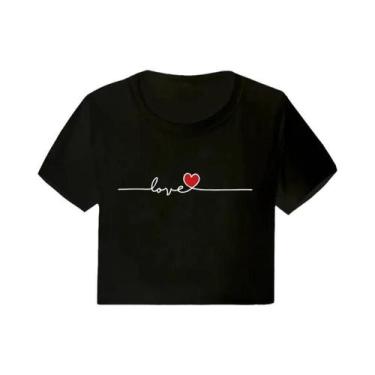 Imagem de Camiseta Casual Feminina Estilo Coreano Y2K, T-shirt Com Estampa GOTH 