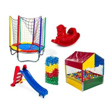 Imagem de Cama Elástica/ Pula Pula 1,40m + Piscina de Bolinhas 1,00m Quadrada + 