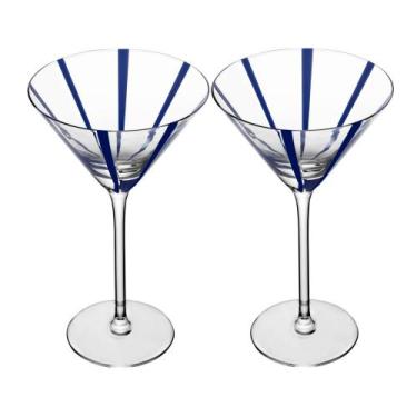 Imagem de 2 Taças para Martini Azura 220ml Azul Vidro Wolff