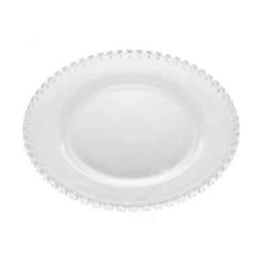 Imagem de Prato de Sobremesa Cristal Coração Vidro Transparente 20cm - Lyor