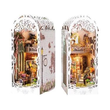 Imagem de Estante De Livros Em Miniatura De Madeira DIY Para Casa De Bonecas, De