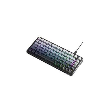 Imagem de Teclado Mecânico Gamer Attack Shark M86, 75% Compacto, RGB, Moonlight, Cinza/Branco - AS-M86-MN-LG