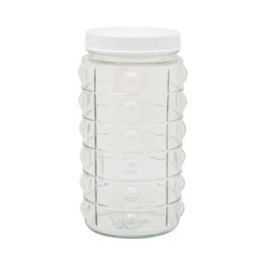 Imagem de Pote de Vidro Le Classic Redondo Tampa Branca 1,7L