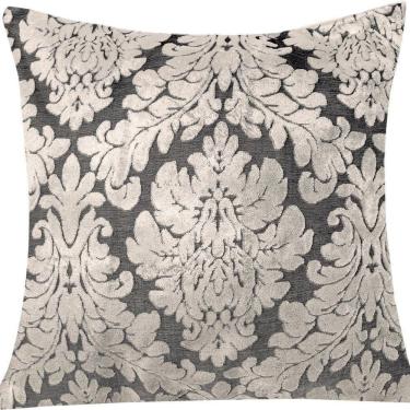 Imagem de Almofada Decorativa Madri Com Refil 45cm X 45cm 100% Poliéster - Prata