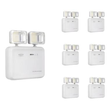 Imagem de 7 Luz De Emergência LED Segurimax Fria Bivolt Recarregável