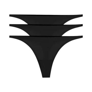 Imagem de Calcinhas G-String Femininas De Seda Gelada Sem Costura Com Cintura Em