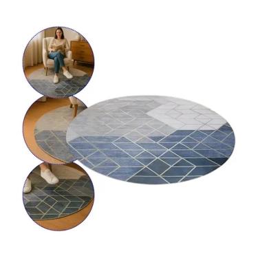 Imagem de Tapete Redondo em Veludo Cristal Premium 160m Decoração