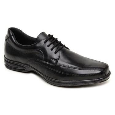 Imagem de Sapato Masculino Couro Preto Confort Reforçado Casual BR2-Masculino