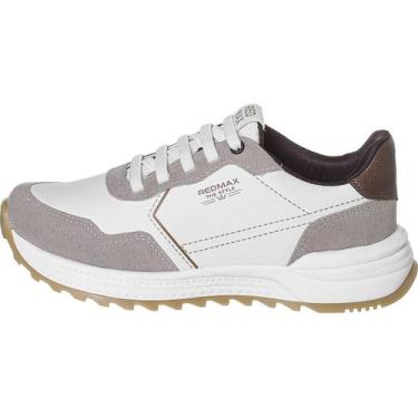 Imagem de Tênis Redmax Space Casual Infantil Menino, Branco, Aveia, 34 BR