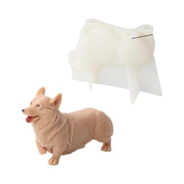 Imagem de Molde De Silicone 3D De Cachorrinho Schnauzer DIY Para Resina, Gesso, 