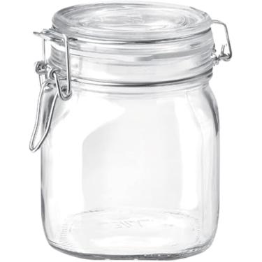 Imagem de Bormioli Rocco SYNCHKG009319 B0727PL21D Pote de conserva de vidro italiano 75, transparente